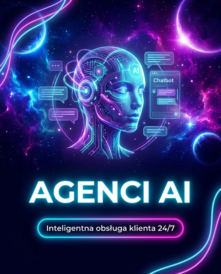 Grafika promocyjna usługi Agenci AI — inteligentna obsługa klienta 24/7